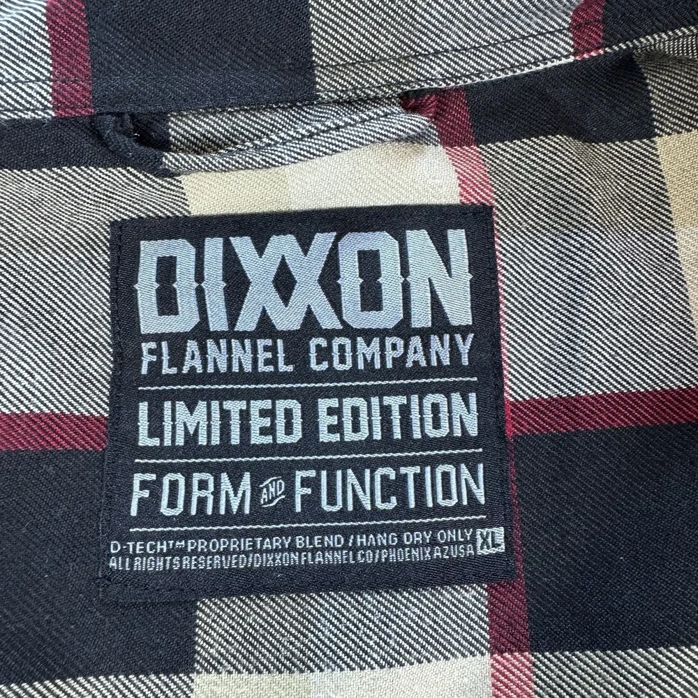 Dixxon Snap On Tools Limited Edition Form & Function Plaid Flannel Shirt Men XL - Picture 2 of 14